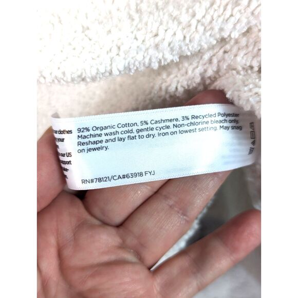 EILEEN FISHER Nubby-Knit Organic Cotton/Cashmere Sweater Quiet Luxury Cozy XL - Picture 7 of 7